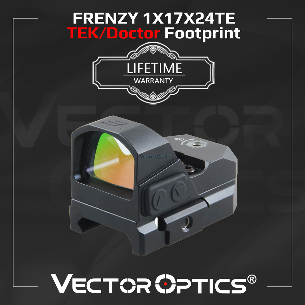 BEST  Vector Optics Frenzy 1x17x24 5MOA Green/3MOA Red Dot Sight Scope IPX6 Waterproof Auto Shut-dow