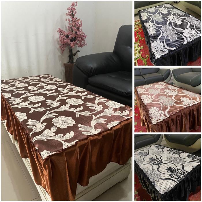 Taplak Meja Ruang Tamu / Taplak Meja Bahan Premium/ Cover Meja Motif Cantik/ Taplak Meja Rumbai