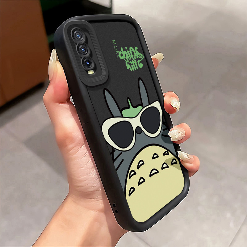 Casing Hp untuk VIVO Y20 Y20s Y20i Y20t Y20G Y12s Y12a Y11s Y30G Y33t Y33s Case Totoro dengan kacama