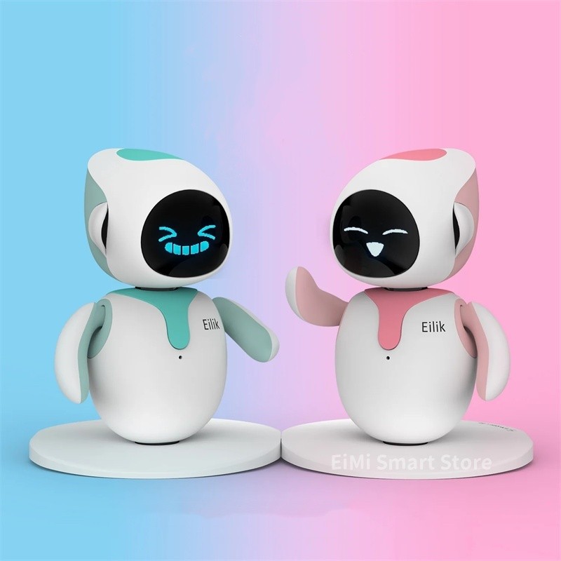 Eilik Smart Robot Blue Pink AI Intelligence Robots Accompany Touch Sensing Lovely Children Desktop