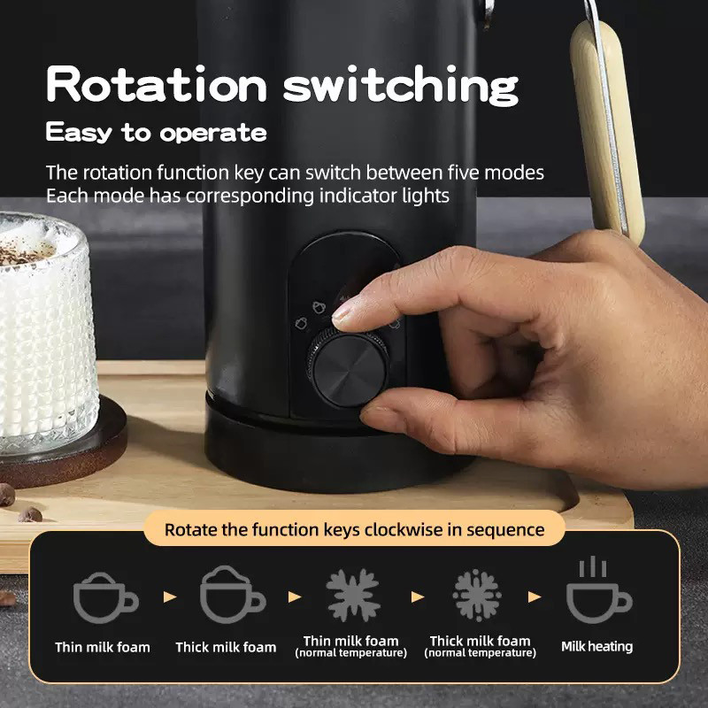 New milk frother, household hot and cold milk frother, plush electric frother, mixing cup frother