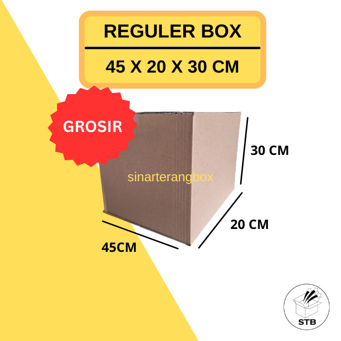 [GROSIR] 45 X 20 X 30 CM KARDUS BOX POLOS KARTON PACKING JUMBO PINDAHAN DUS COKLAT BARU