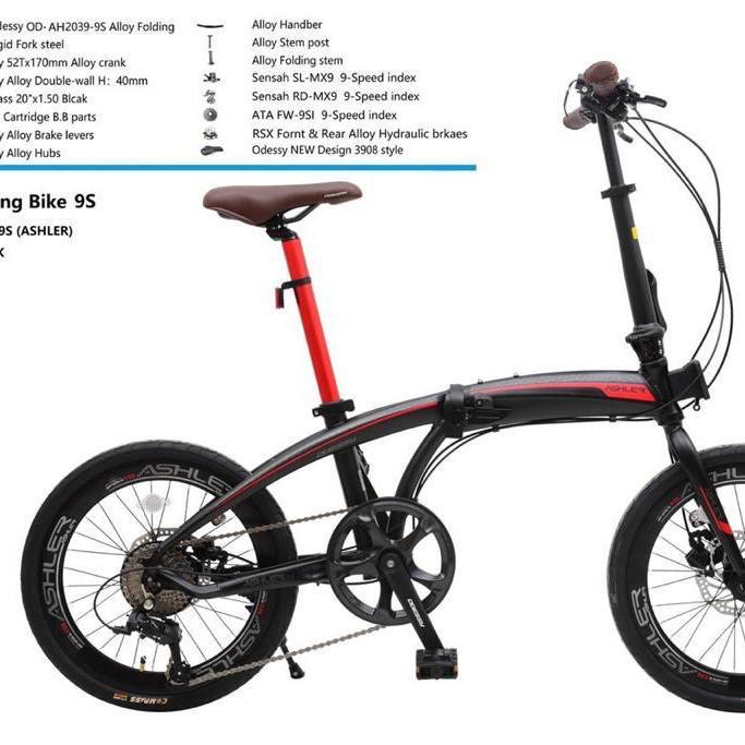 Sepeda Lipat Folding Bike Odessy Doms 20 Alloy Hidrolik