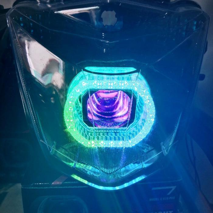 Lampu Motor LED Biru Hijau dengan Efek Cahaya RGB untuk Keamanan dan Gaya Modern