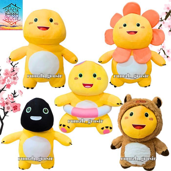 Miniso Toys - Boneka Nailong Nalong Naloong Dino Kuning Plush Yellow Dinosaurus Gemoy Imut