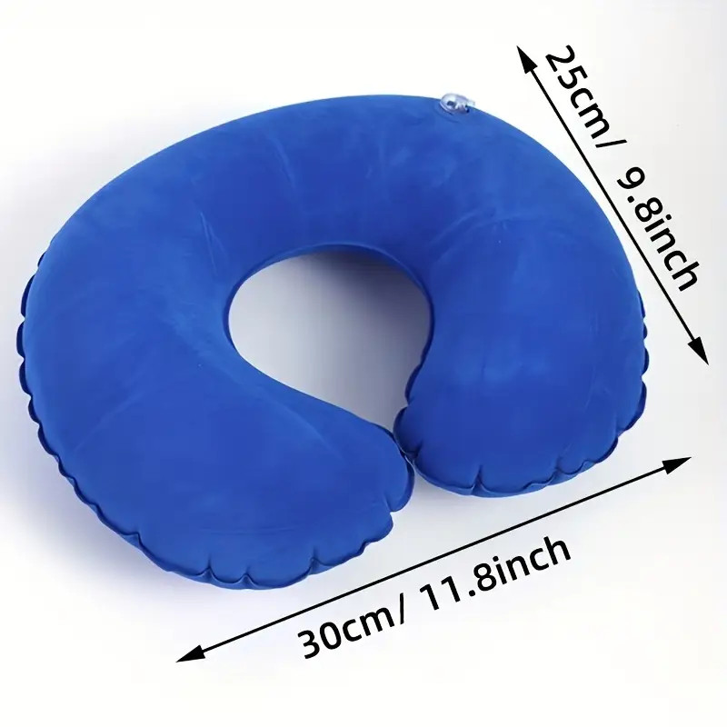 2pcs PVC Inflatable C-shaped Pillows Office Chair Neck Pillows Travel Neck Pillows Neck Pillows