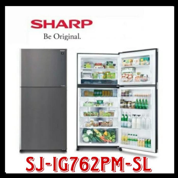 Kulkas SHARP SJ-IG762PM-SL Inverter 570 Liter 2 Pintu SJIG762 762