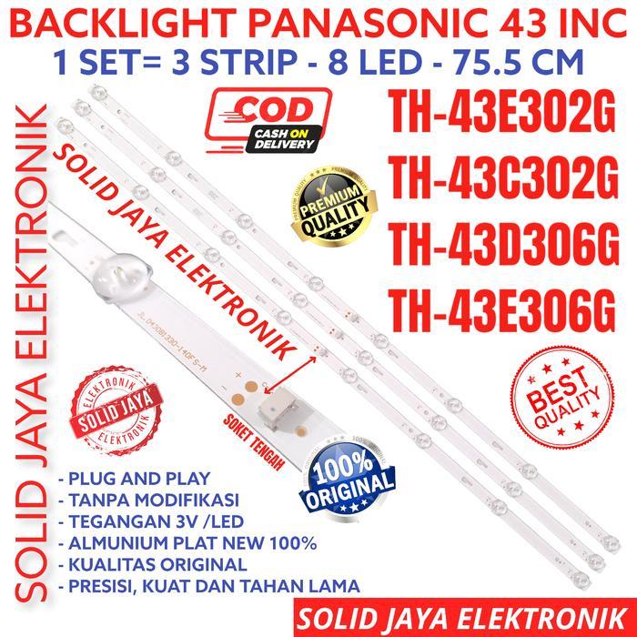 Terlaris BACKLIGHT TV PANASONIC 43 INC TH 43C302 43E306 43D306 LAMPU BL LED 8K SALE