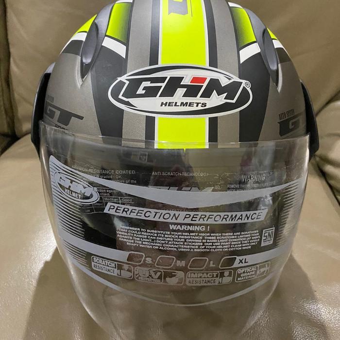 "New" Helm SNI GHM Revo G Force Yellow Double Visor Terlaris