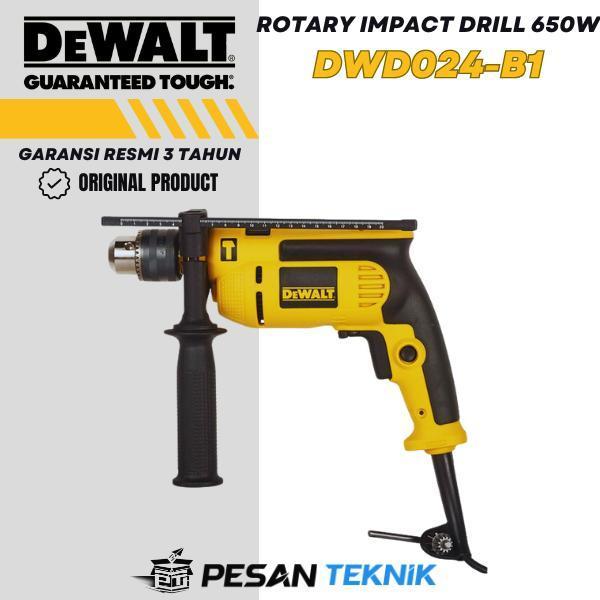 Dewalt Impact Drill / Bor Impact Listrik 650W 13mm DWD024 DWD 024