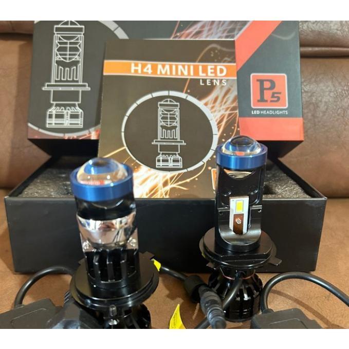 Lampu P5 Plus H4 H11 H16 Projector Bi Led Projie Lens 42W Motor Mobil