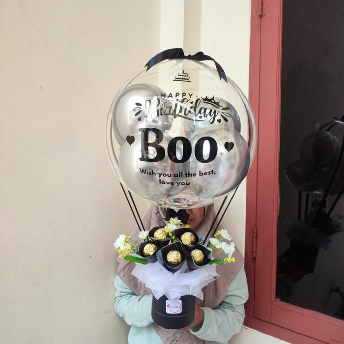 Bucket Balon Cokelat snack balon