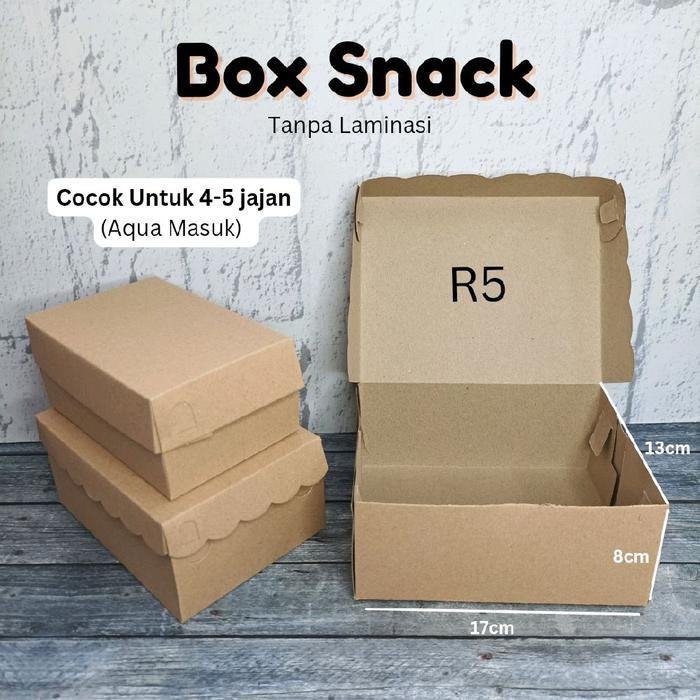 Box Snack isi 100lbr/Tempat Snack/Kardus Snack/Kardus R3/Kardus r2/kardus r5/kardus R6/kardus snack