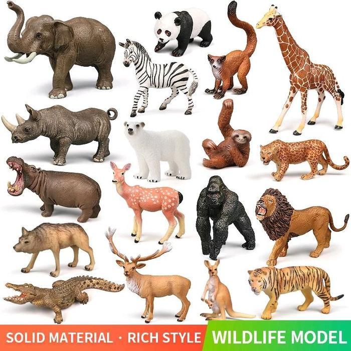 Mainan Edukasi Binatang Hewan Lengkap Series Figure Animal World Anak Besar Buaya Ular Gajah Harimau
