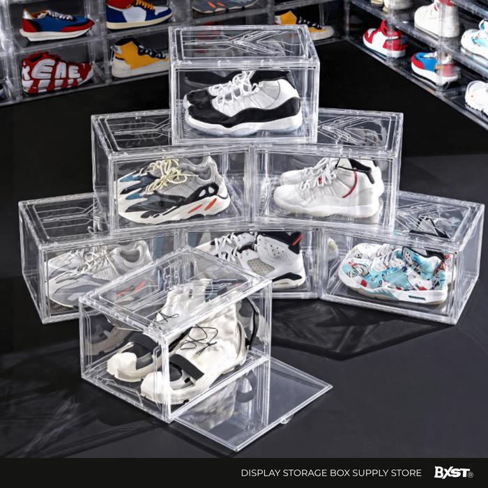 [CRYSTAL] Sneakers Box Full Acrylic Side Open Transparent Extra Large