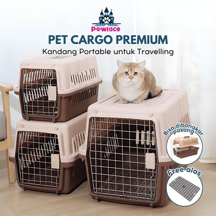 Pawlace Pet Cargo Jumbo Anjing Kucing 3 Ukuran - Kandang Travel Anjing Besar Cargo Kucing Pet Travel