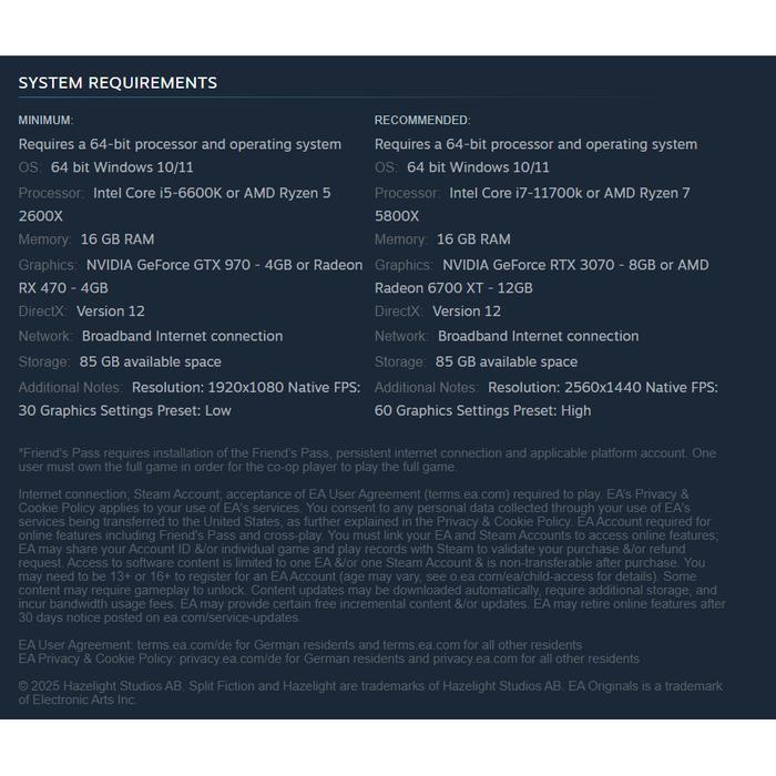 Split Fiction Game PC Original