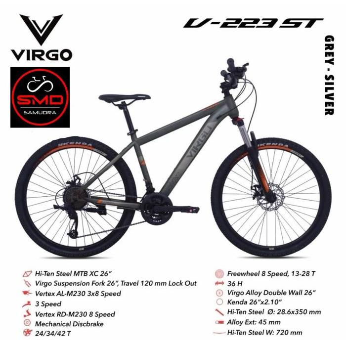 Sepeda Gunung MTB 26 Merk Pacific Virgo ByPacific 8Sp Murah BDG