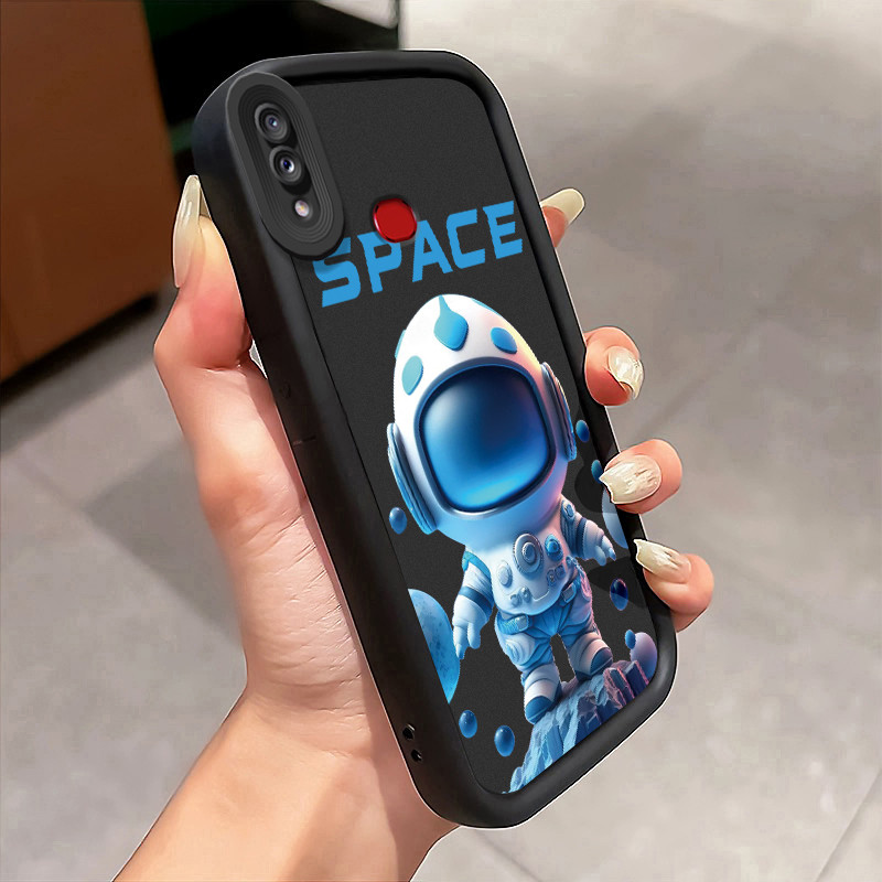 Casing Hp untuk Samsung Galaxy A10s M01s Case Astronot NASA Kasing silikon Cesing model tipis Kesing