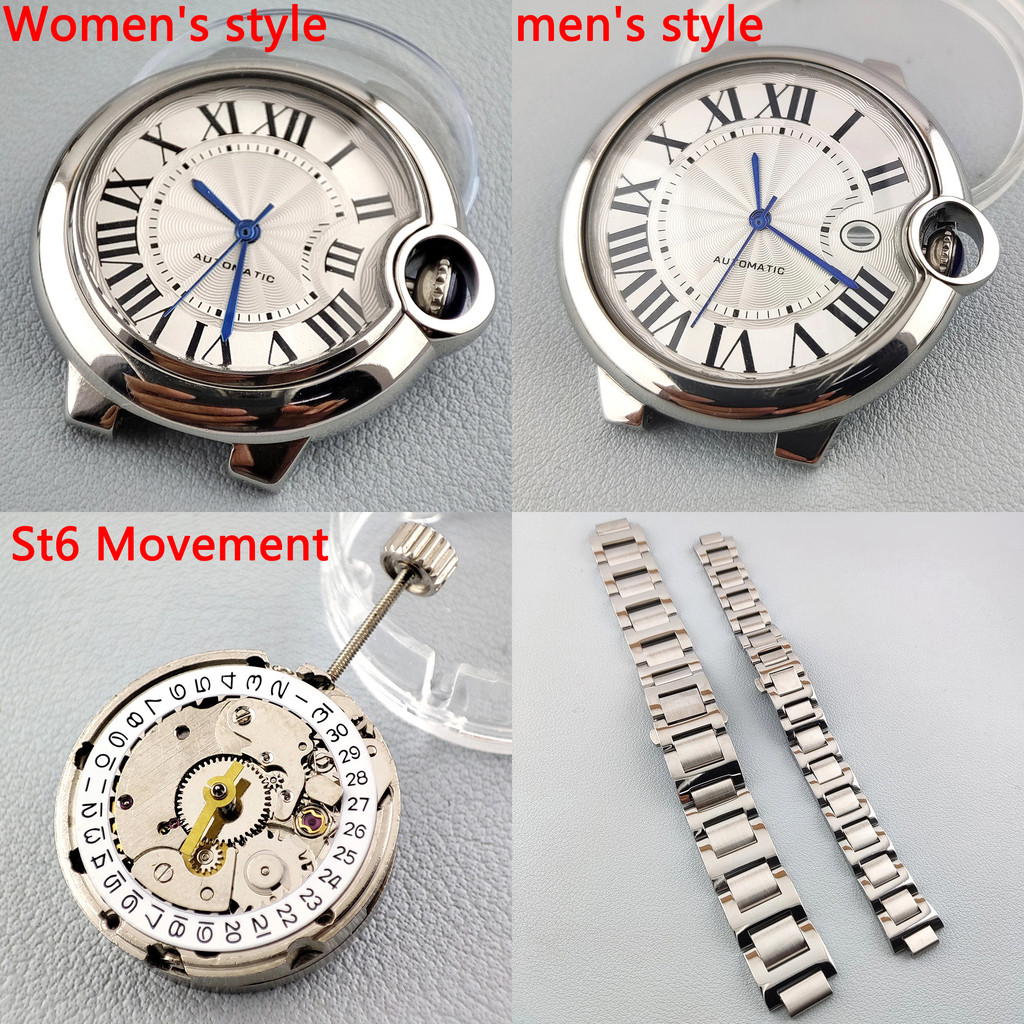 Miyota 8215 watch case Stainless steel ST6/8215 Balloon case ST6 Movement Men's watch accessories