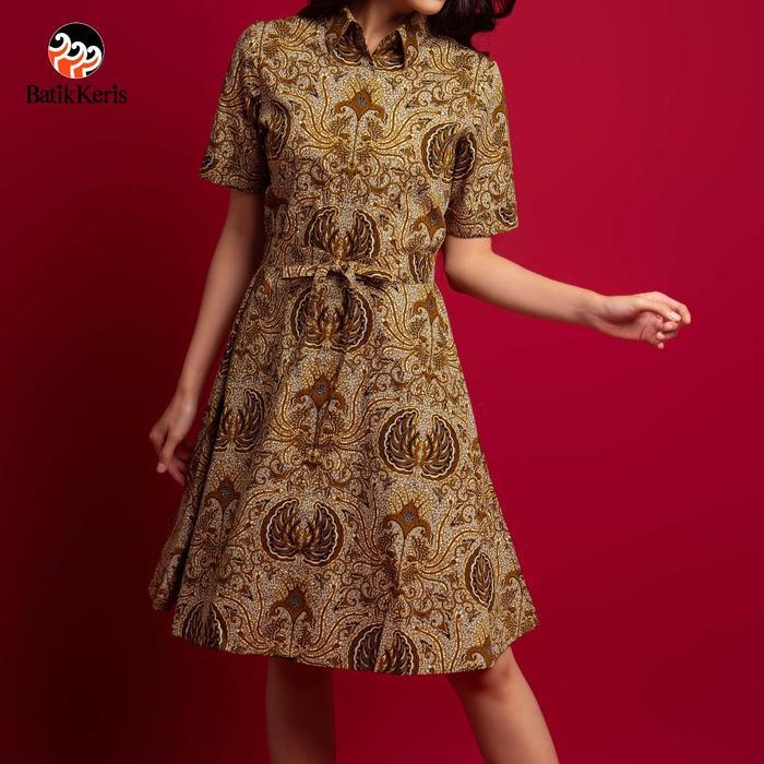 Batik Keris Dress Batik Lengan Pendek Keris Reflection