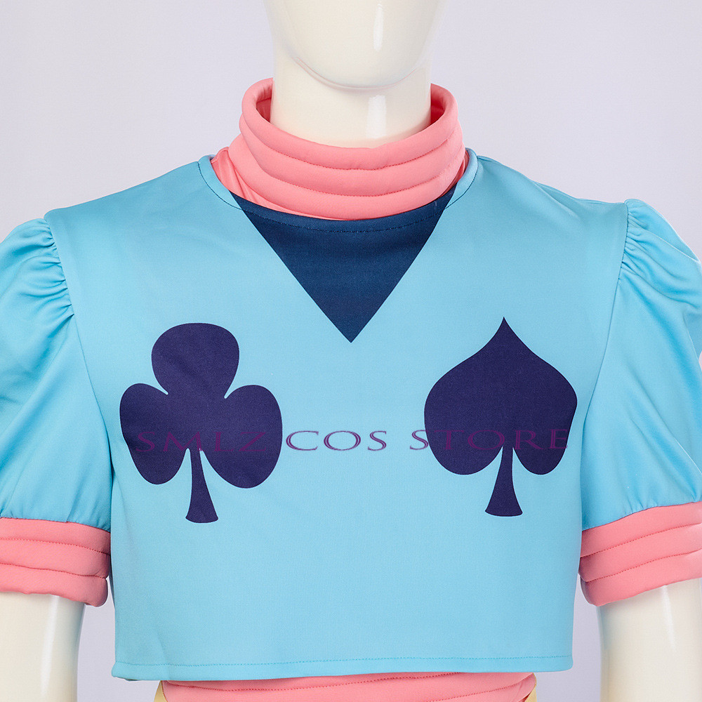 Hisoka Cosplay Anime Playing Cards Costume Hisoka Wig Uniform Set Halloween Party Role Play Outfit