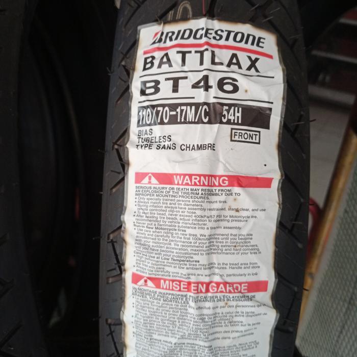 Ban Luar Bridgestone Battlax Bt46 Ukuran 110/70-17 Battlax