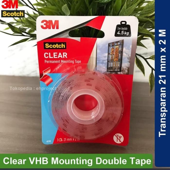 DOUBLE TAPE 3M ORIGINAL USA SCOTCH LEM 3M PEREKAT CLEAR BENING KUAT