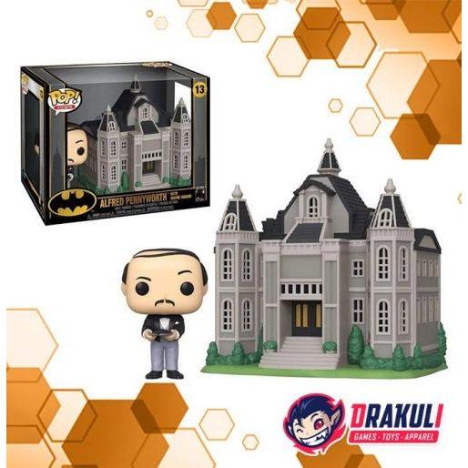BERGARANSI Toys Funko POP Town DC Batman - Alfred Pennyworth with Wayne Manor