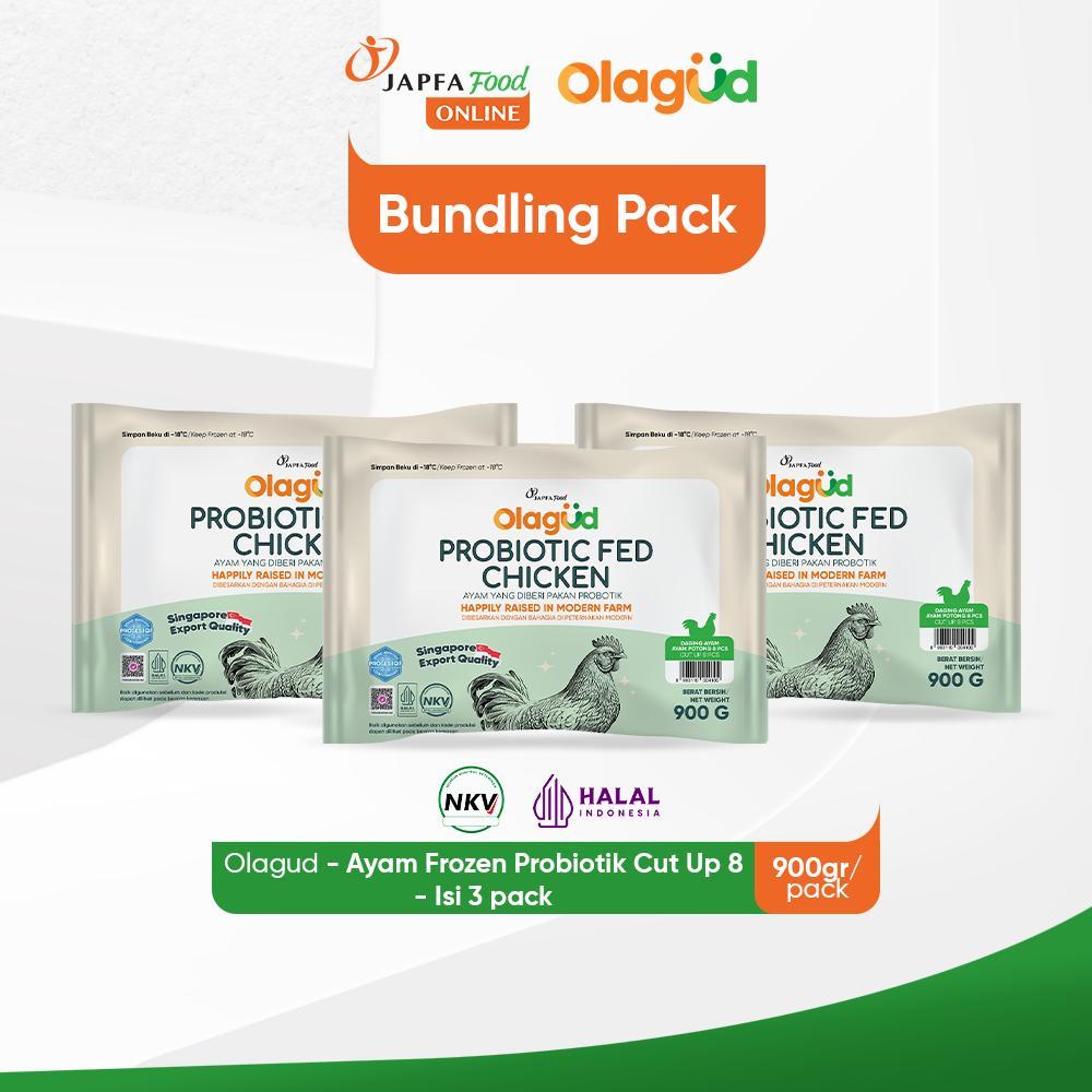 Olagud Cut Up / Daging Ayam Potong Probiotik Frozen 900gr - Isi 3 pack