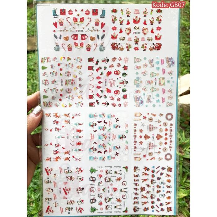 TERBARU PAKET NAIL STICKER isi 12pack (MOTIF PART 02 of 02) sticker nail art