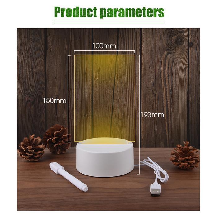 Acrylic Note Board With Led Stand Memo To Do List Acrylic High Quality Product