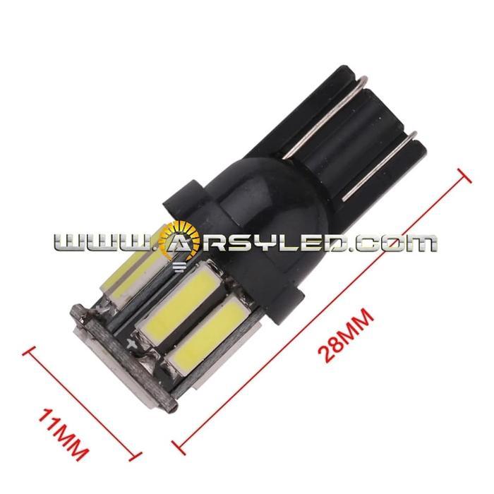 "New" Lampu LED T10 7014 7020 10 TITIK Senja Sein Mundur Motor Mobil AC DC
