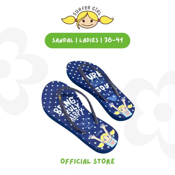 Surfer Girl Being Trully Happy Ladies Royal Blue Sandal 254Lbsn001Rbl Sandal Surfer Girl Sandal