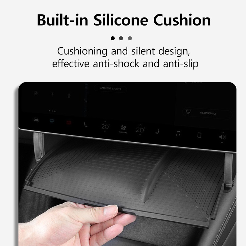 Under-Screen Storage Box For Tesla Model 3 Highland Hidden Fold Able Storage Box Car Storage