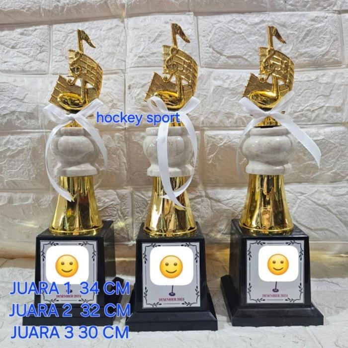 Trophy Tangga Nada Piala Musik Piala Menyanyi 1 SET 123 Piala Marmer