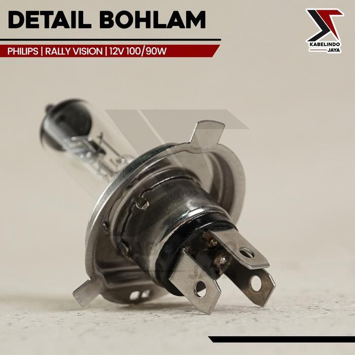 "New" Bohlam Philips Lampu Headlamp Mobil H4 100/90 W 12v Ori