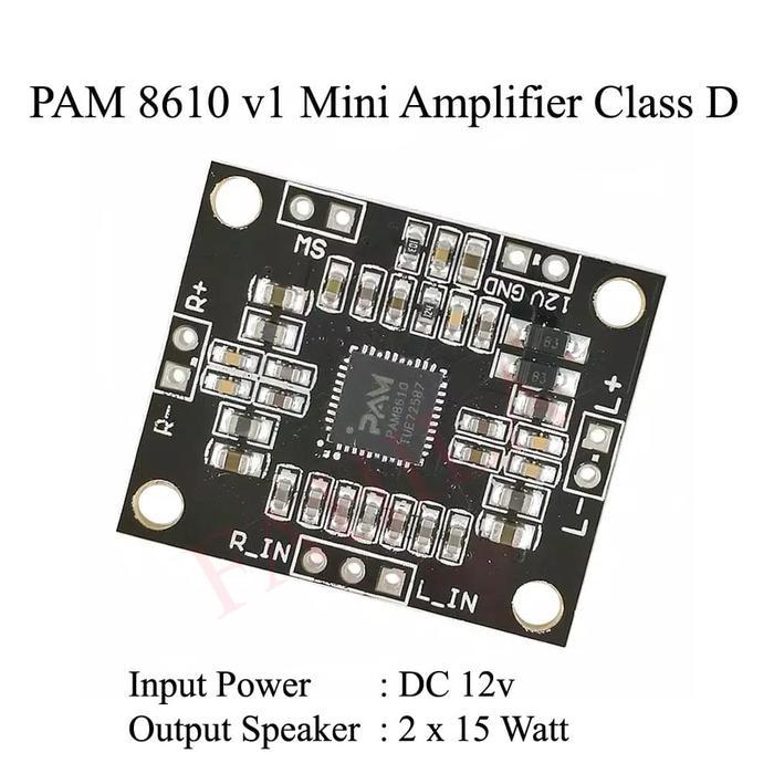 "New" Kit Modul PAM 8610 v1 Digital Amplifier Class D