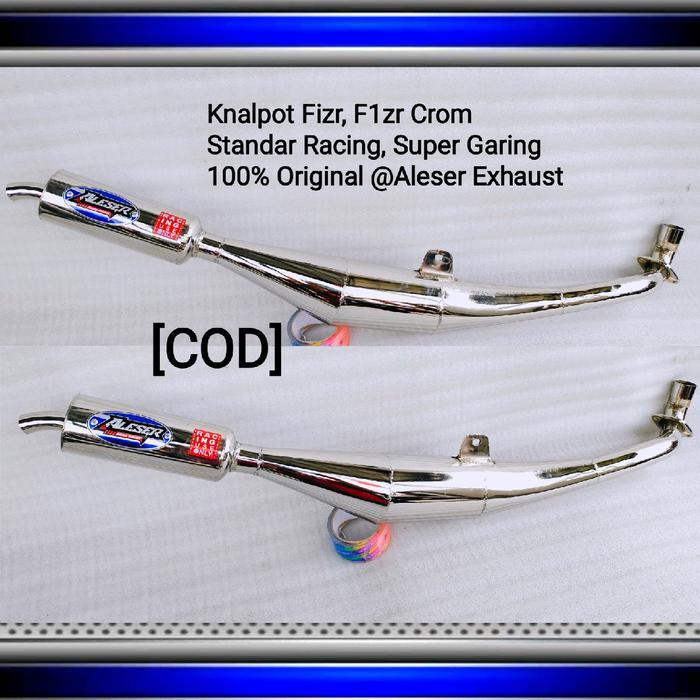 Knalpot Fizr F1Zr Standar Racing Chrom Original Aleser Exhaust