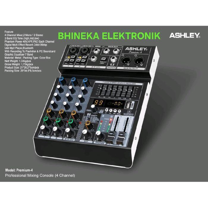 mixer audio Ashley premium4 / premium 4 mixer 4channel original