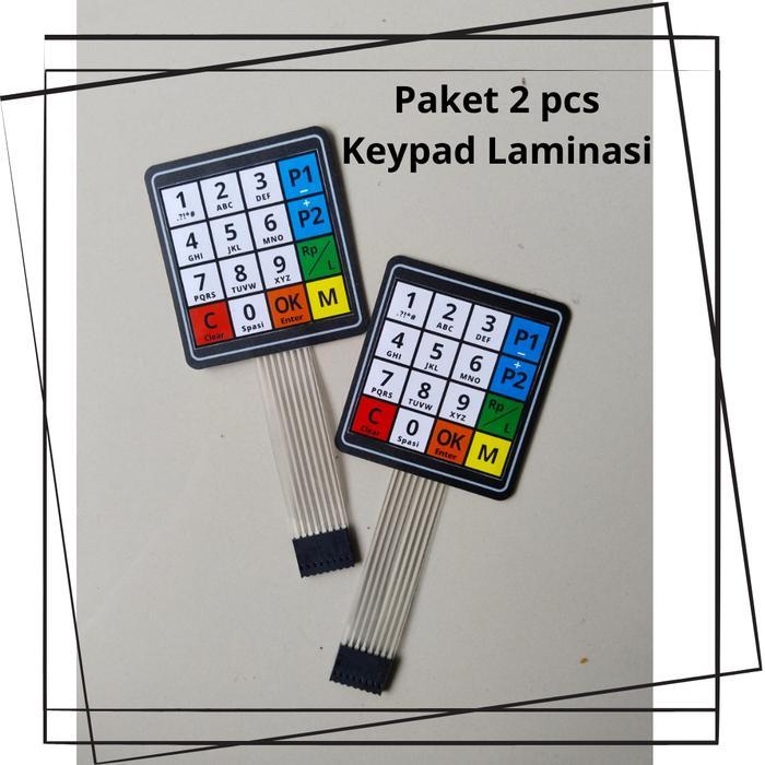 paket 2 pcs keypad pom mini tombol cpu pom mini model laminasi Mesin