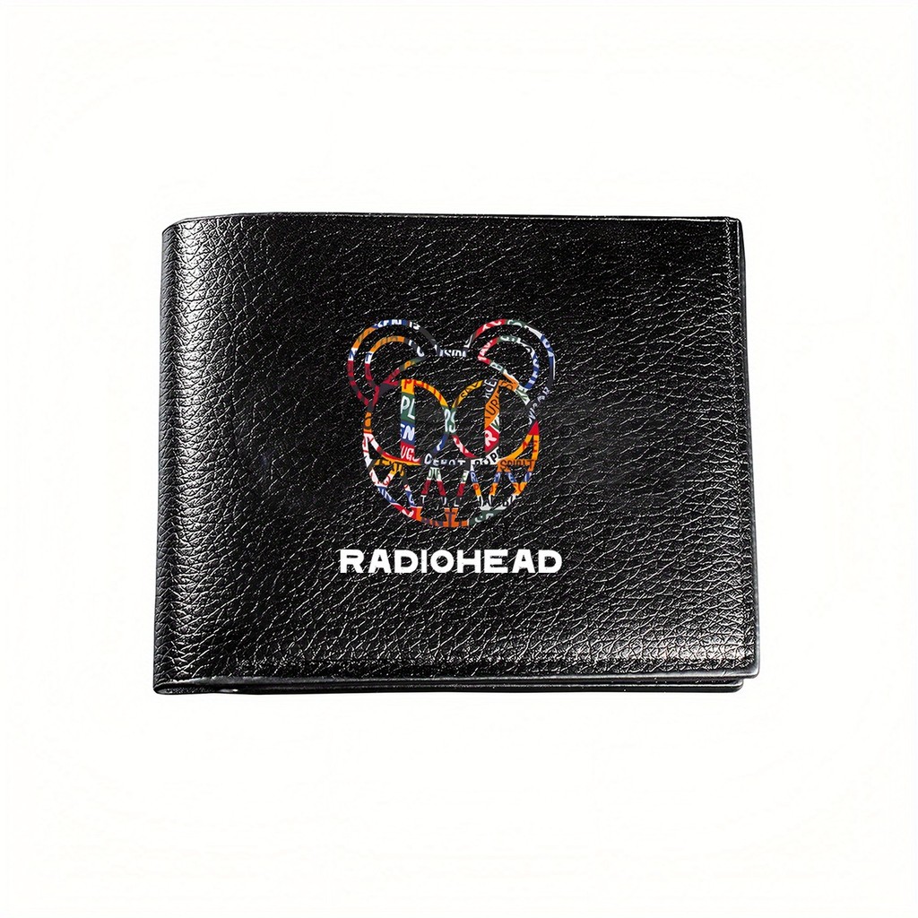 Radiohead Bear Logo: Stylish Mens Wallet,Business Casual Design,Premium Quality Nice,Elegant Simple