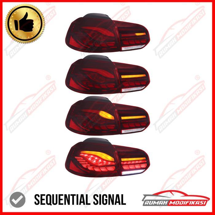 Stoplamp - Vw Golf Vi - Mk6 - 2008-2013 - Full Led - Red - Sequential Signal