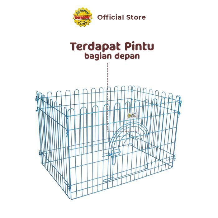 KANDANG OCTAGON - Kandang Pagar Persegi Ukuran 90x60cm Kandang Pagar Anjing