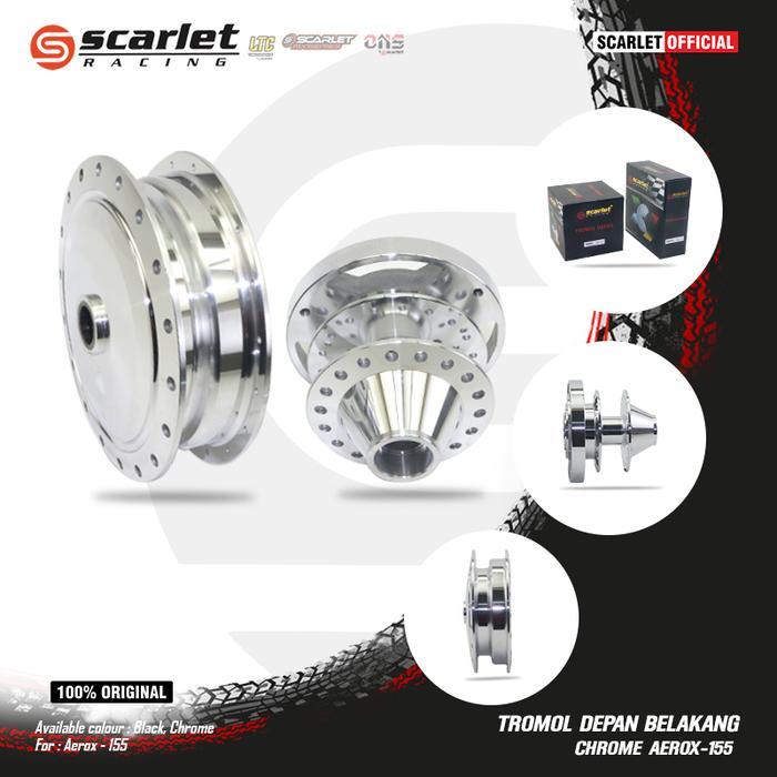 Scarlet Racing - Tromol Depan Belakang Motor Motorcycle Aerox 155