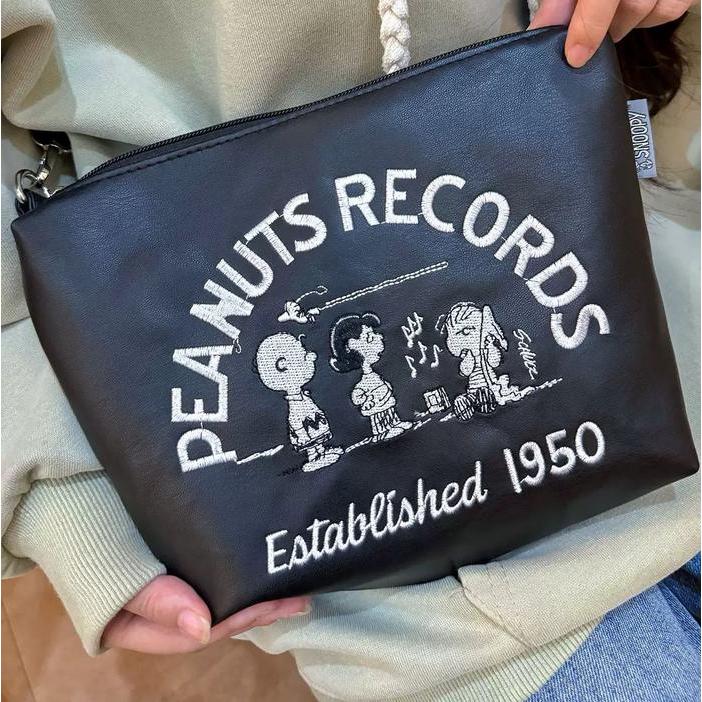 Tas Bahu Snoopy Peanuts Leather Tas Selempang Santai Viral Korea Jepang Casual Tas Jinjing Size M