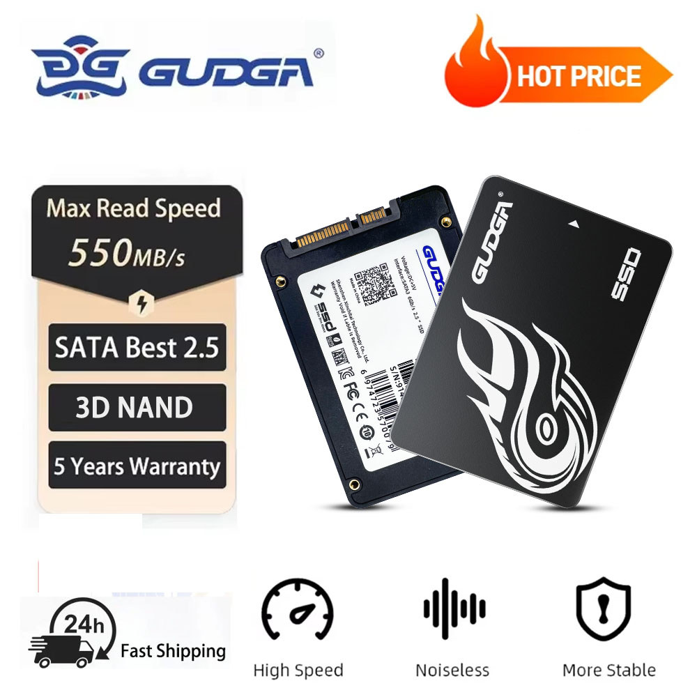 GUDGA 2.5" SATA3 SSD Hard Disk Drive 512GB 256GB 128GB HDD Internal Solid State Disk Hard Disk Drive