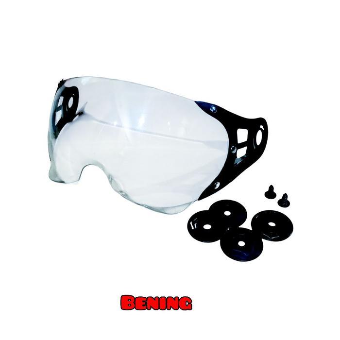 Promo Kaca Pilot Hitam Helm Honda Scoopy + Baut Helm Bogo Pilot / Cakil HBC / Momo / Hijab Niels