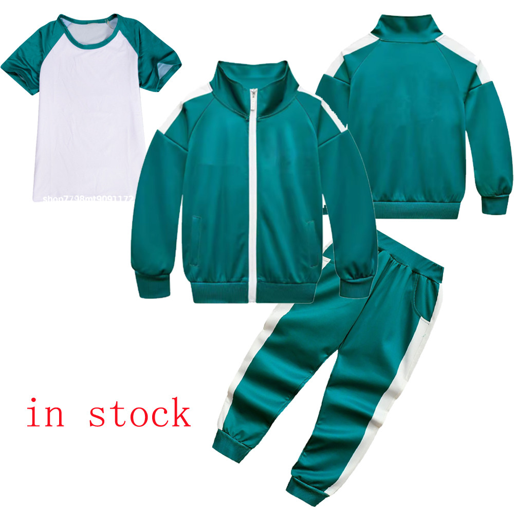 In Stock Kids Korea Disguise Cosplay Costume For School Team Uniform Tracksuit Halloween Carnival