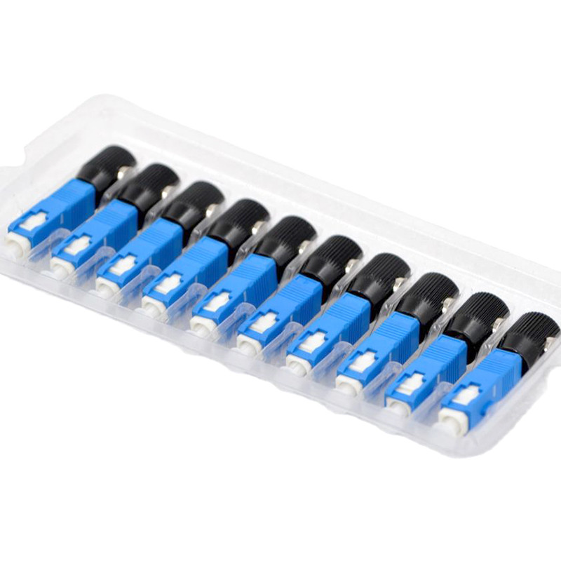 10pcs NEW Fiber Optic Connector SC Circular Bare Adapter Coupler Temporary Connection Test Flange Wh